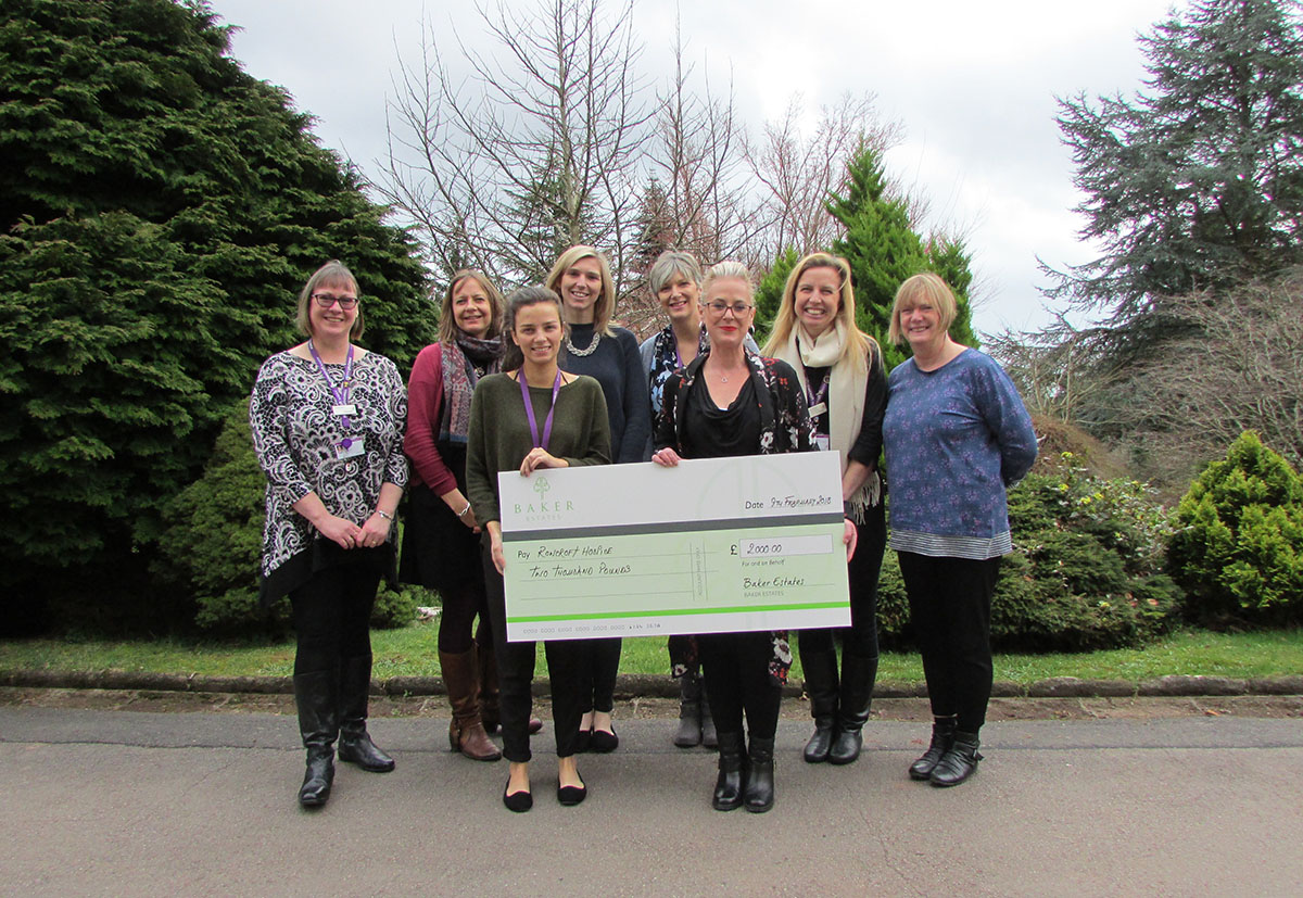The Team At Baker Estates Are Proudly Supporting Rowcroft Hospice