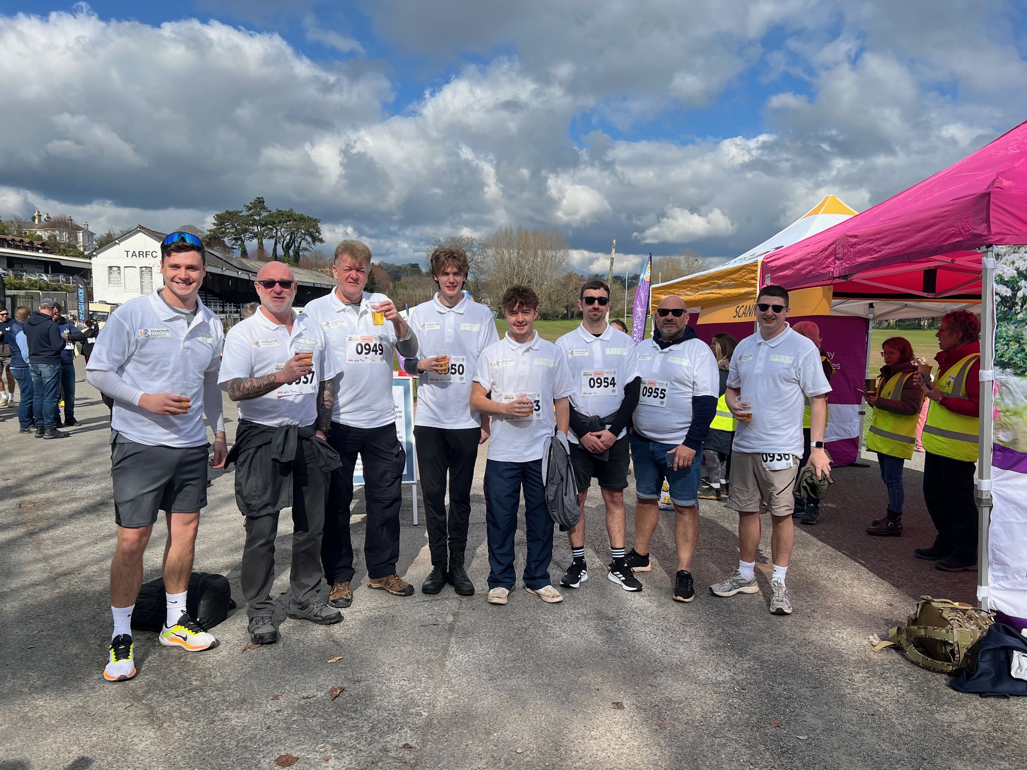 Baker Estates Team Tackles The Big Tackle for Rowcroft Hospice