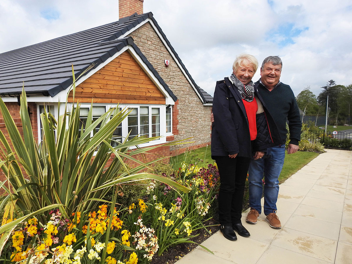 Mr & Mrs Lockhart enjoy their new home at Bee Meadow