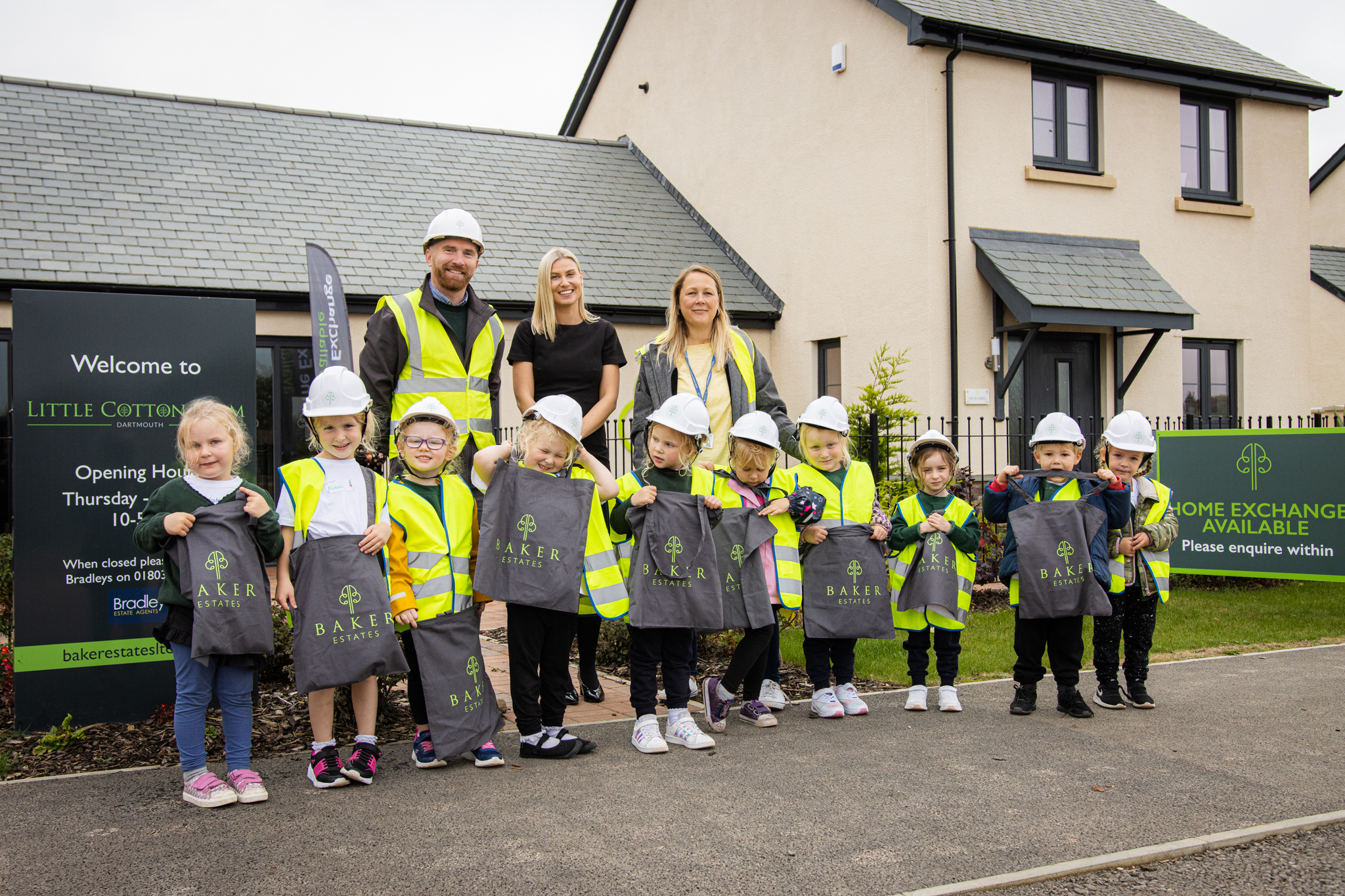 Pupils get site safety lessons at Baker Estates’ Little Cotton Farm in Dartmouth